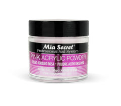 Mia Secret polvo acrílico rosa 1oz: acabado suave y uniforme para uñas.