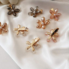 Clips cristal MIAO JIN en champán, añade brillo elegante a cualquier estilo.