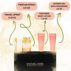 Michael Kors Wonderlust body lotion, hydrating and subtly scented