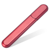 MiDenso lima de uñas de cristal con estuche, ideal para viaje y brillo suave.