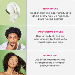 Mielle Organics crema-peinado protege contra el frizz