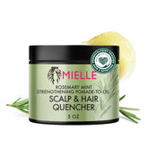 Pomada Rosemary y Menta de Mielle Organics en envase 5 oz para hidratación.