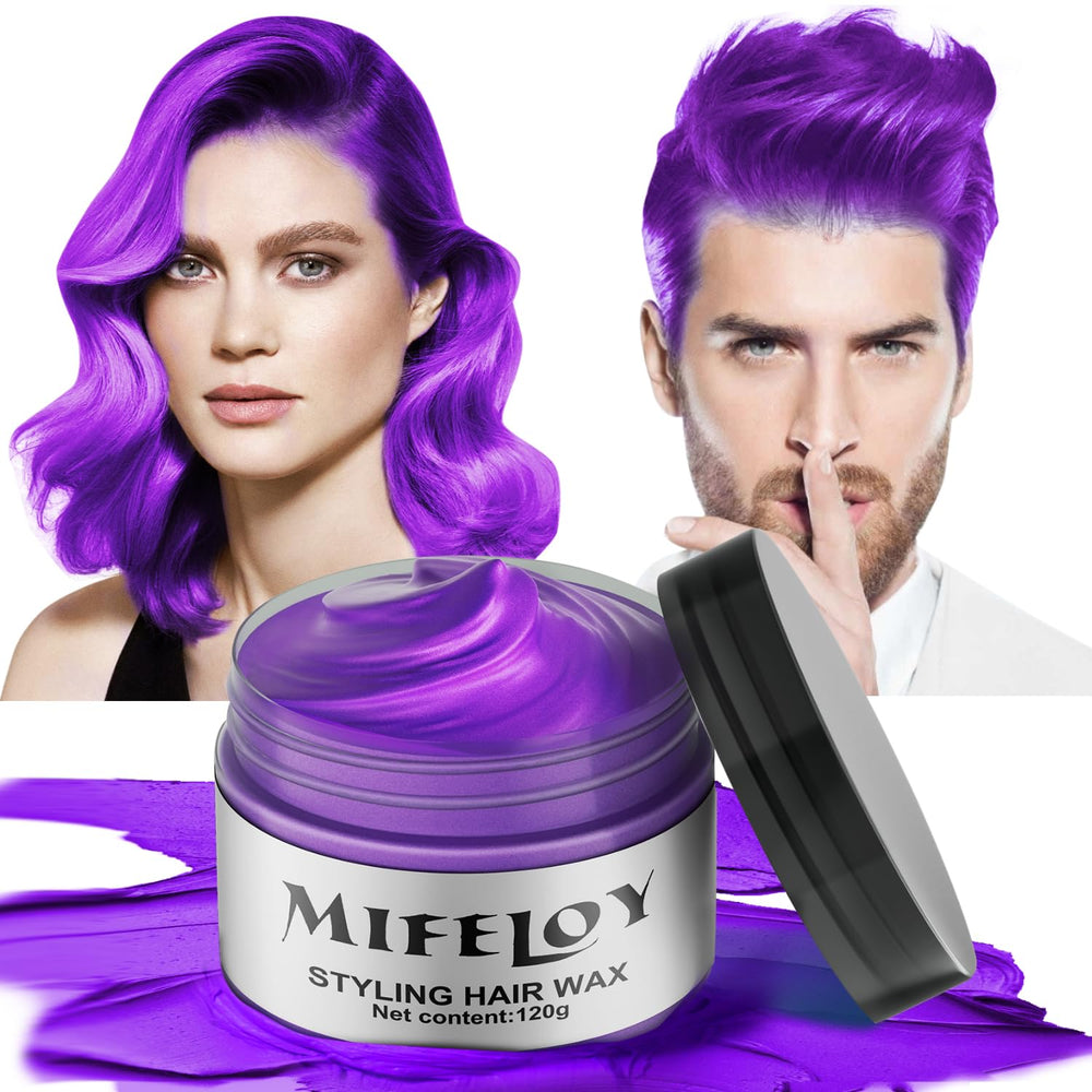Mifeloy Cera Colorante Temporal Violeta: aplicación manual para peinados temporales.