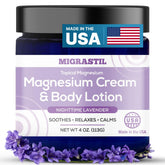 MIGRASTIL crema de magnesio nocturna con lavanda, 250 mg por dosis para alivio suave.