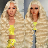 MIGURA peluca 613 con encaje frontal 13x6 rubia para un look natural y cómodo