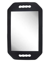 MIHAGUTY Espejo de mano con doble mango rectangular para uso profesional cómodo