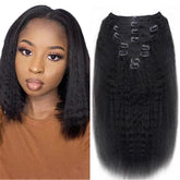 Mihugass extensiones con clips de pelo humano para mayor longitud