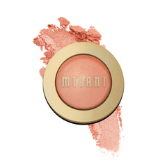 Milani rubor horneado tono luminoso italiano, realce suave y color duradero.