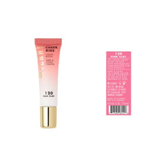 Muestra swatch de Milani Cheek Kiss en tono rosa para ver pigmentación.