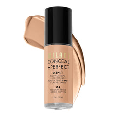 Milani Conceal + Perfect, bote con bomba, aplicación suave para tono homogéneo.
