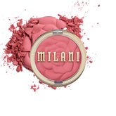 Milani Rose Blush en compact rose-pétale pour un éclat naturel.