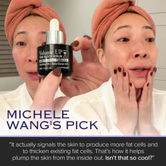 Texture soyeuse du Volume UP Time Block Serum, sans fini gras.