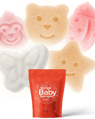 MINAMUL Konjac para bebés — oso: limpieza suave y segura durante el baño.