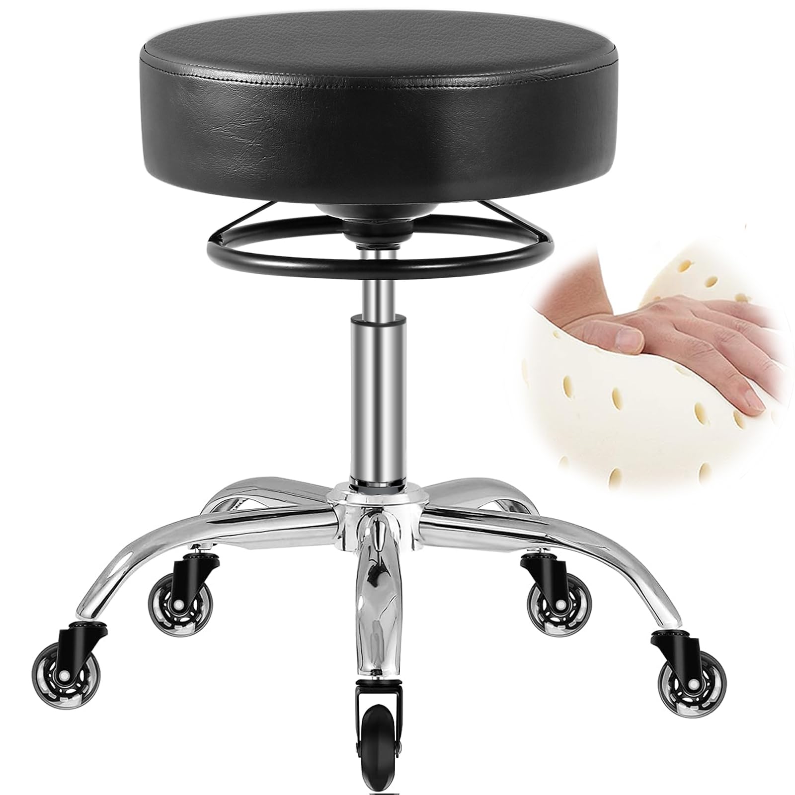 Mineloff: silla rodante con ruedas y alta capacidad para salones.