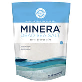 Minera Sal del Mar Muerto grano fino para baño suave y relajante.
