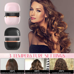 Mini alisador de pelo rosa, tres temperaturas para distintos tipos de cabello.
