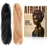 MINISENTIALS esponja de red africana, frente, exfoliación suave para piel más suave.