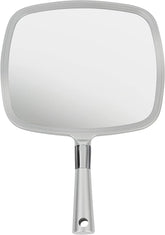 Mirrorvana espejo de mano grande para revisión detallada del cabello.