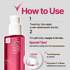 Mise En Scene Perfect Serum Styling: textura de aceite suave que nutre el cabello.