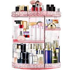 MISERWE organizador de maquillaje 360° con base estable para encontrar cosméticos rápidamente