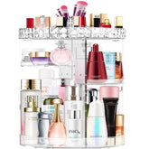 MISERWE organizador de maquillaje 360° rotatorio para acceso rápido a cosméticos.