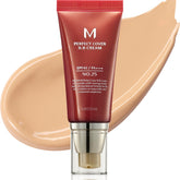 MISSHA M Perfect Cover BB Cream, botella, acabado uniforme y ligero para la piel.