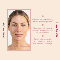 MISSHA Magic Cushion facilita retoques en movimiento con aplicación precisa.