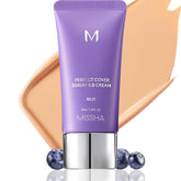 MISSHA crema BB 27 tono miel-beige, cobertura suave para piel natural.
