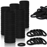 MISSJOJIAY gomas para cabello 200 piezas negras, paquete práctico para niñas.