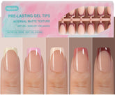 Misssix French gel tip nails ready for quick at-home press-on application.