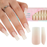 Misssix Ombre Tip: uñas alargadas cuadradas con gradiente para adherencia duradera