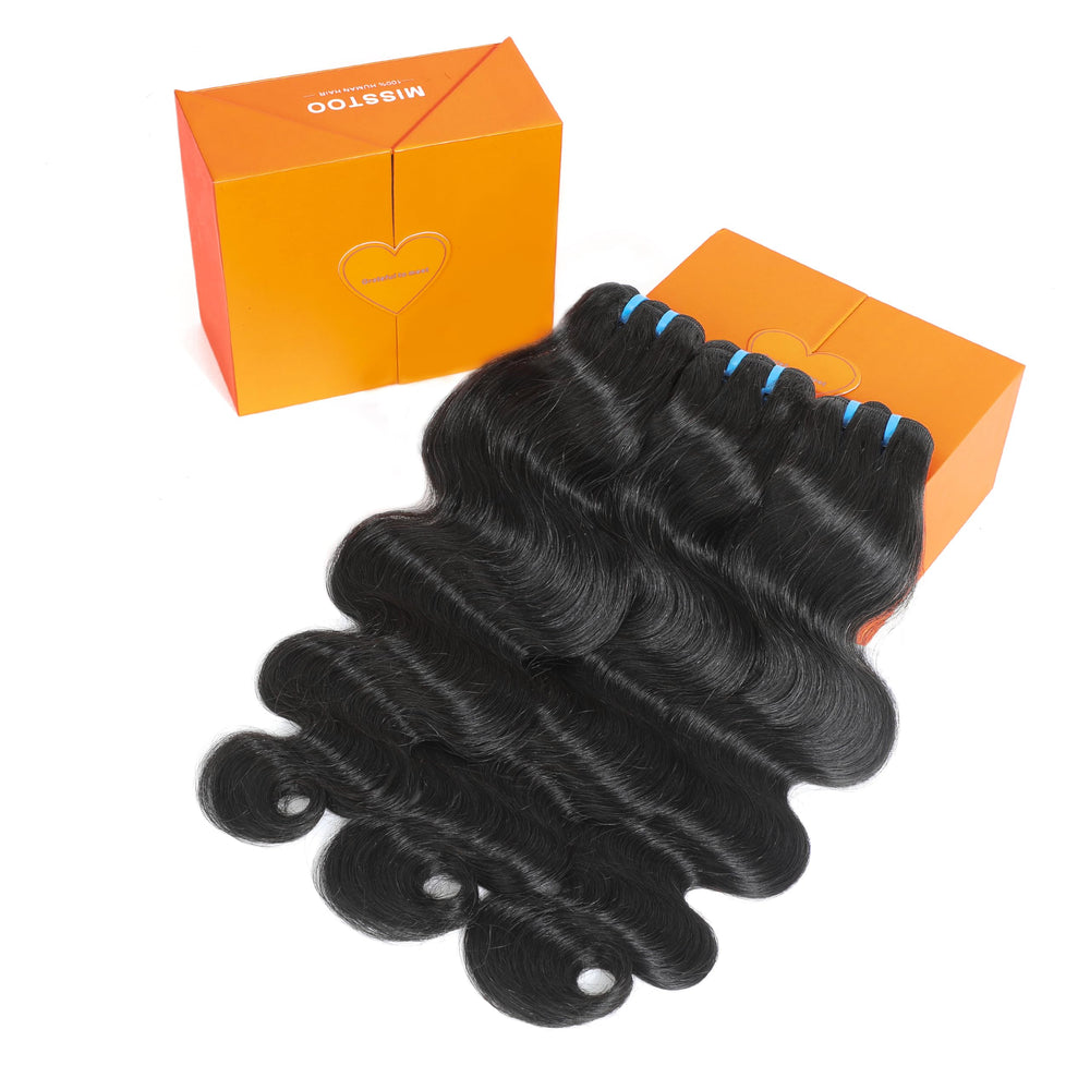 Extensiones Misstoo de cabello cambodiano crudo 18-22 pulgadas para aspecto natural.