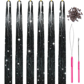 MISSUHUI extenciones de cabello destellos 1200 hilos negros para brillo intenso