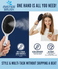Mister Brush atomizador integrado con niebla fina para refrescar el cabello