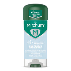 Mitchum gel antitranspirante 48h: aplicación suave y protección prolongada para días activos.