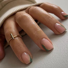 Set de uñas adhesivas Mivota Otoño con 30 piezas para manicura en casa