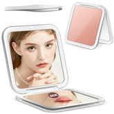 MIYADIVA Espejo compacto 30X para retoques en cualquier lugar.