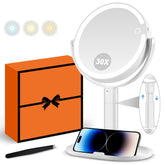 MIYADIVA espejo maquillaje con iluminación 30x para detalles precisos