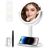MIYADIVA: espejo maquillaje luz doble cara para retoques diarios
