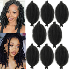 Miyamarch Springy Afro Twist paquetes de 8 pulgadas listos para peinar diario