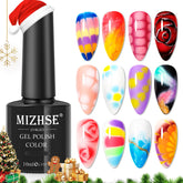 MIZHSE Blooming Gel Unas: efecto acuarela para diseño único.
