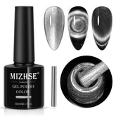 Esmalte gel MIZHSE ojo de gato 9D con imán para efecto único.