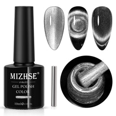 Esmalte gel MIZHSE ojo de gato 9D con imán para efecto único.