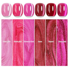 MIZHSE esmalte gel rosa intenso color profundo y duradero