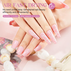 Esmalte MIZHSE rosado claro, alto pigmento, brillo duradero para manicuras sofisticadas.