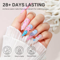 MIZHSE gel 3D diseños lazo para uñas de estilo 3D