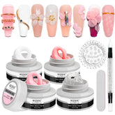 MIZHSE Gel Builder kit de 4 colores para extensiones en casa