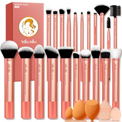 Mlemle set de brochas maquillaje en caja regalo, elegante y fácil de obsequiar