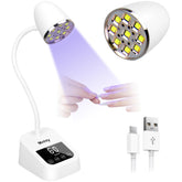 Mnhty lámpara UV mini con cuello ganso para curado cómodo de uñas