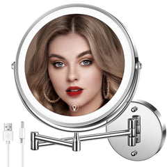 MNIENT miroir maquillage lumineux mural 8 pouces pour une application précise
